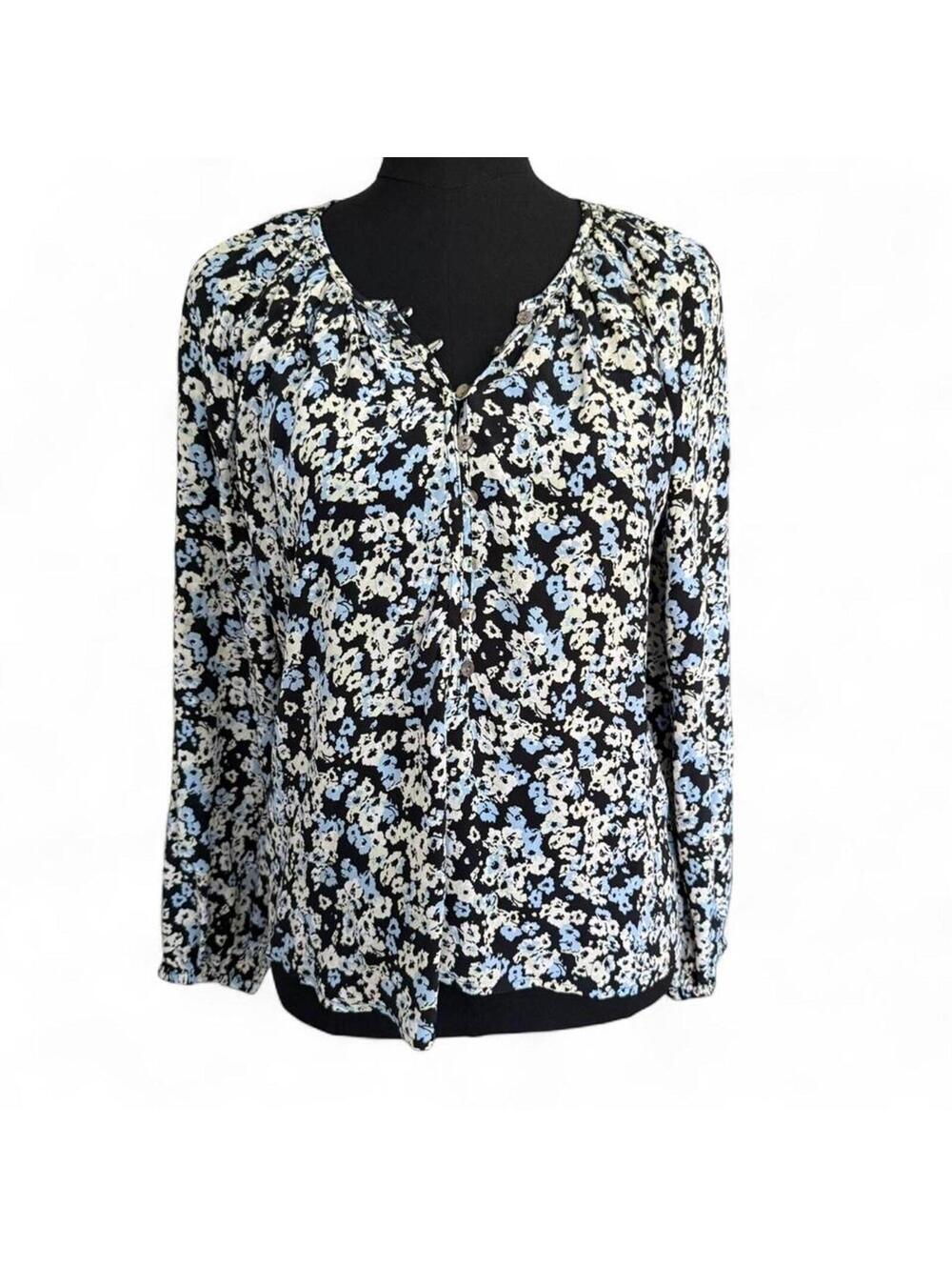 Rails Women's Cornflower Print Floral Blouse size Small